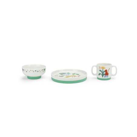 Coffret vaisselle porcelaine 3 pièces | Forêt Mawa