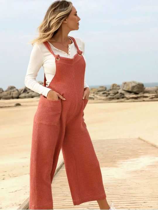 Salopette maternité Maya | Terracotta