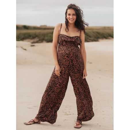 Combinaison bustier maternité Irma | Marron