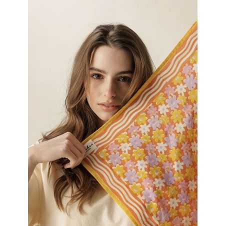 Petit foulard Manika | Paquerette orange