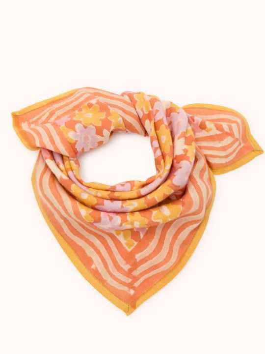 Petit foulard Manika | Paquerette orange