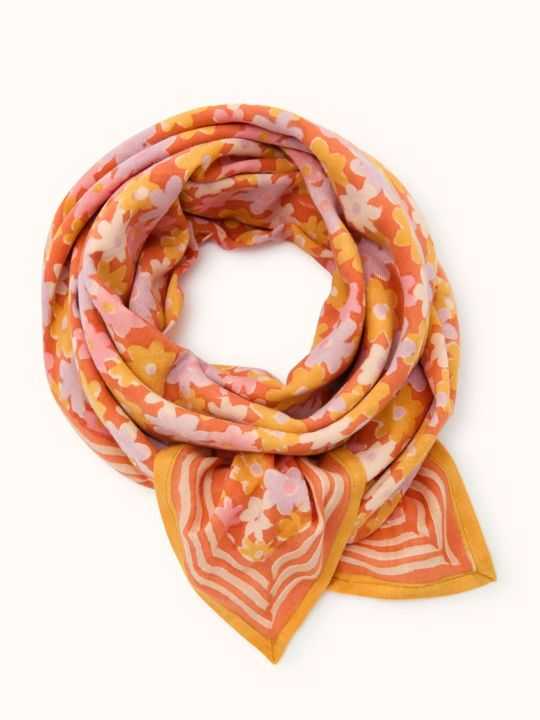 Grand foulard Latika | Paquerette orange