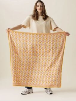 Grand foulard Latika | Paquerette orange