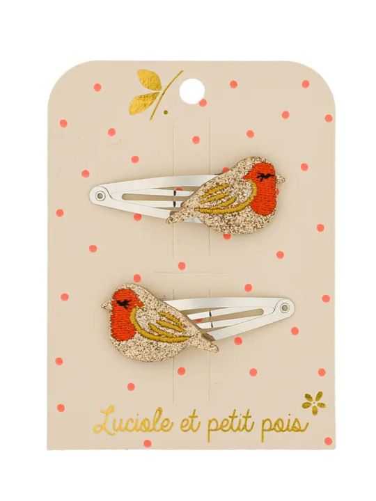 Duo barrettes | Ruby le rouge gorge
