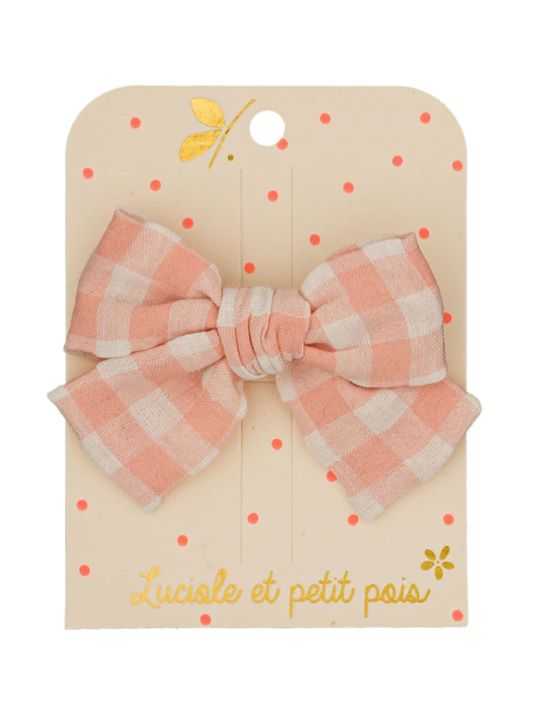 Barrette princesse | Vichy rose