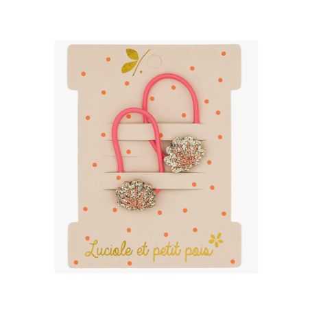Duo Elastiques | Mini Coquillages dorés