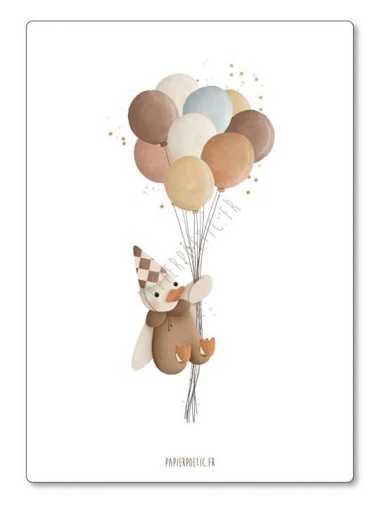 Carte enfant | Canard en fête