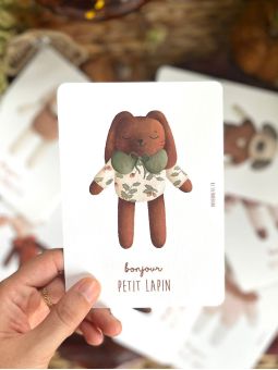 Carte enfant | Bonjour petit lapin