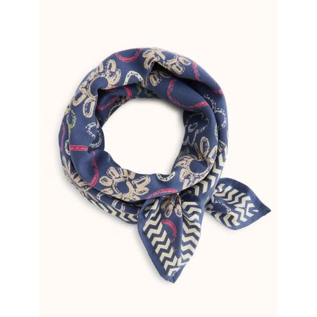 Grand foulard Latika | Ardoise indigo